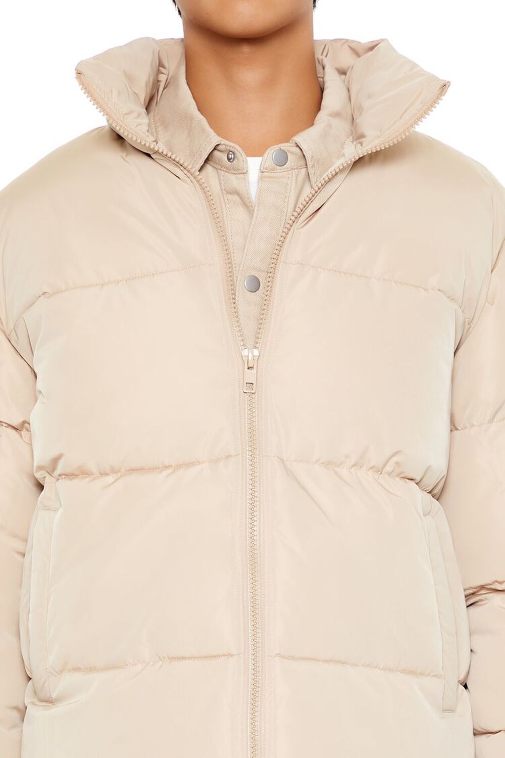 Quilted Funnel-Neck Puffer Jacket